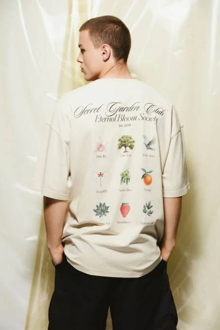 Футболка Secret Garden Club бежевa