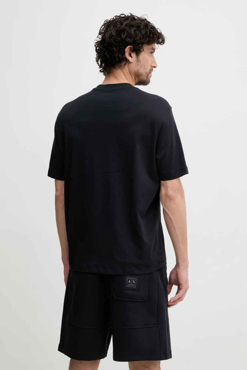 Мужская футболка Armani Exchange тёмно-синяя (Regular Fit)