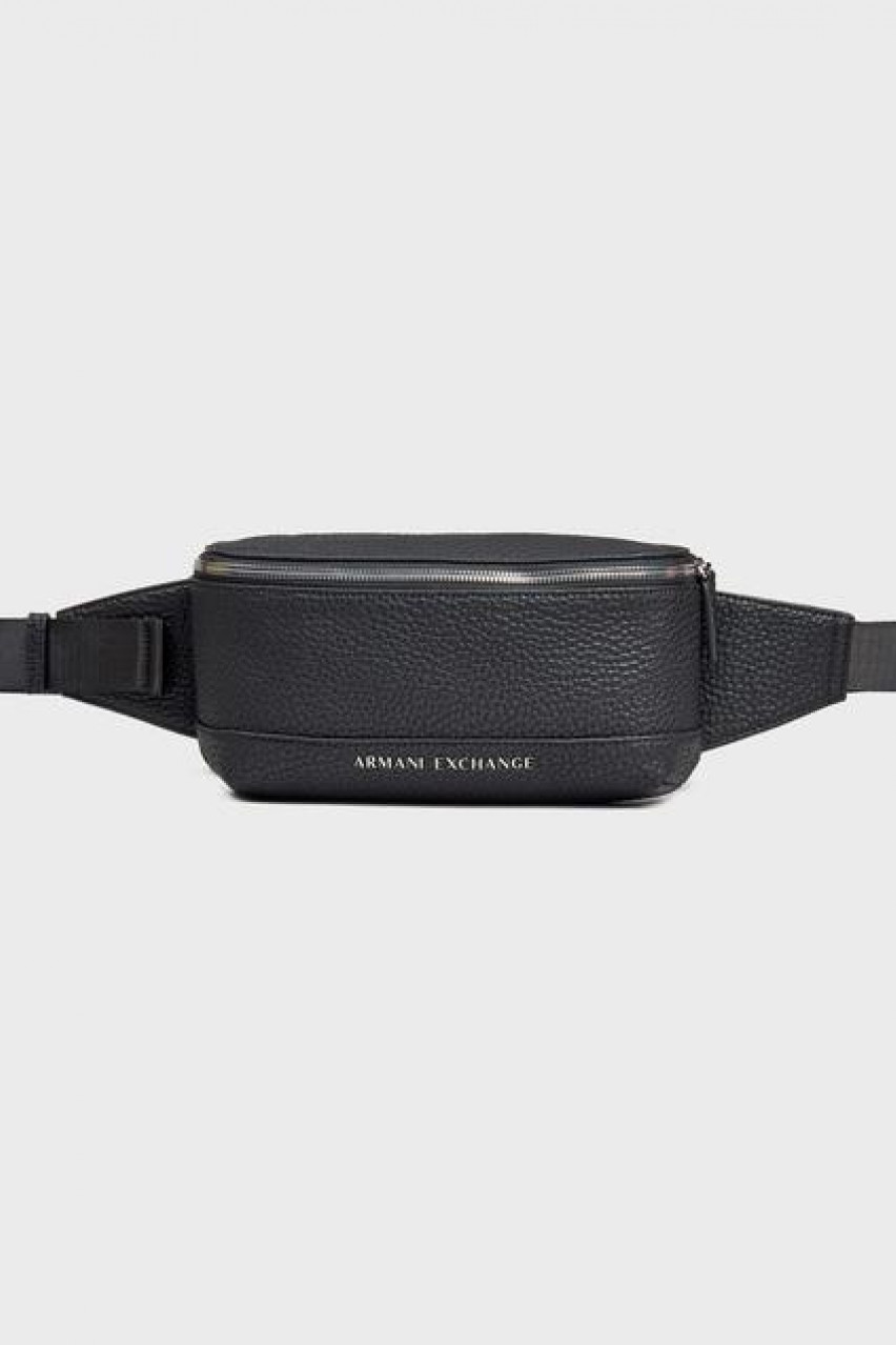 Armani Exchange, чоловіча сумка, чорна сумка, через плече, повсякденна сумка, еко‑шкіра