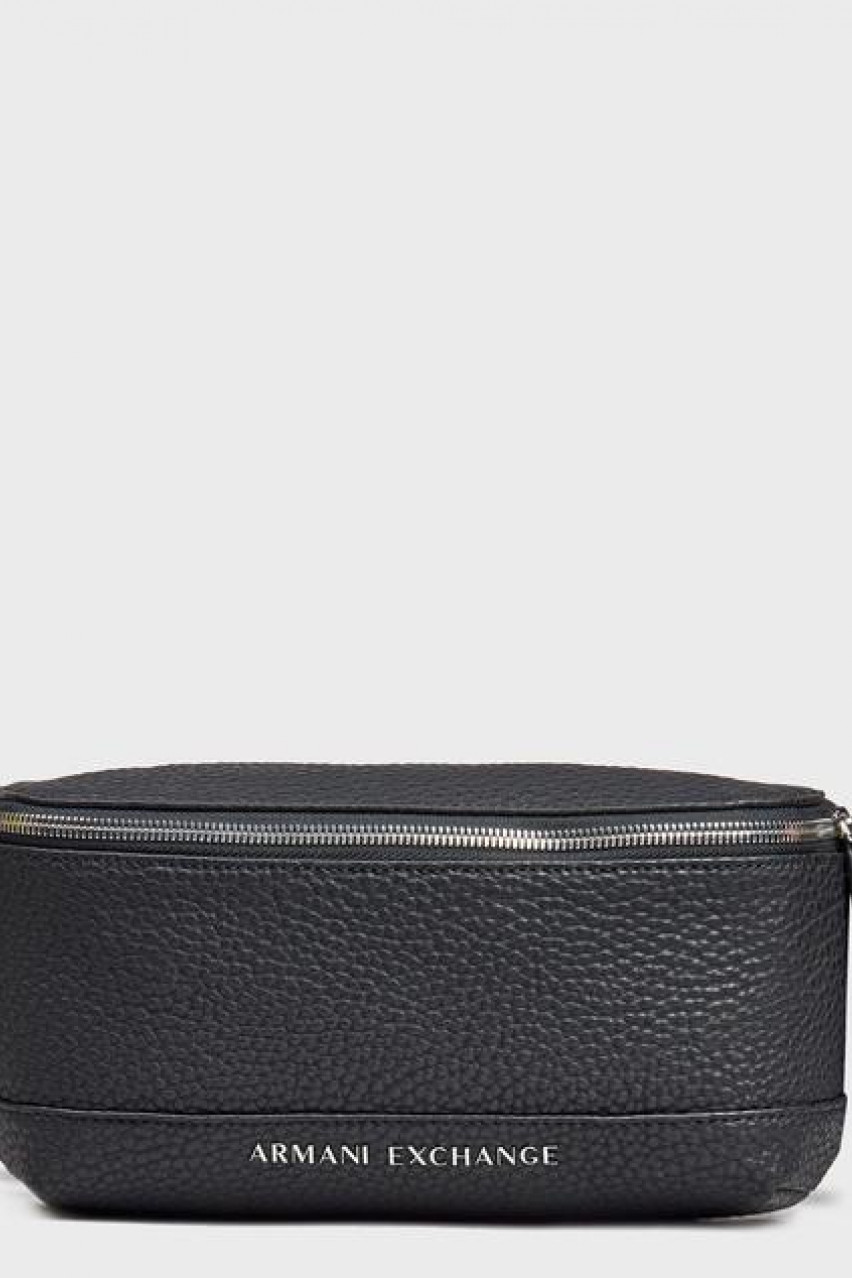 Armani Exchange, чоловіча сумка, чорна сумка, через плече, повсякденна сумка, еко‑шкіра