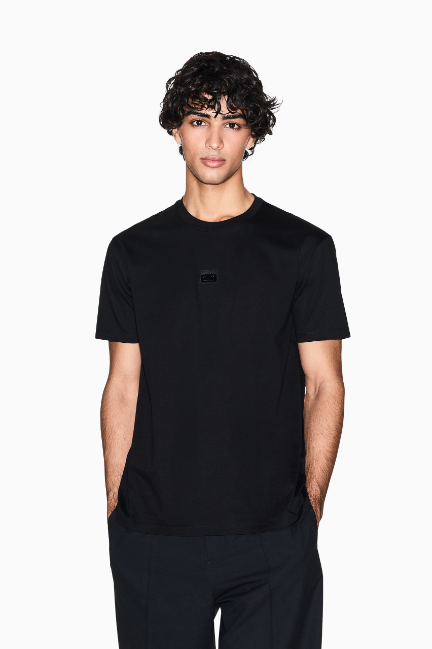 Мужская футболка Armani Exchange черная с логотипом