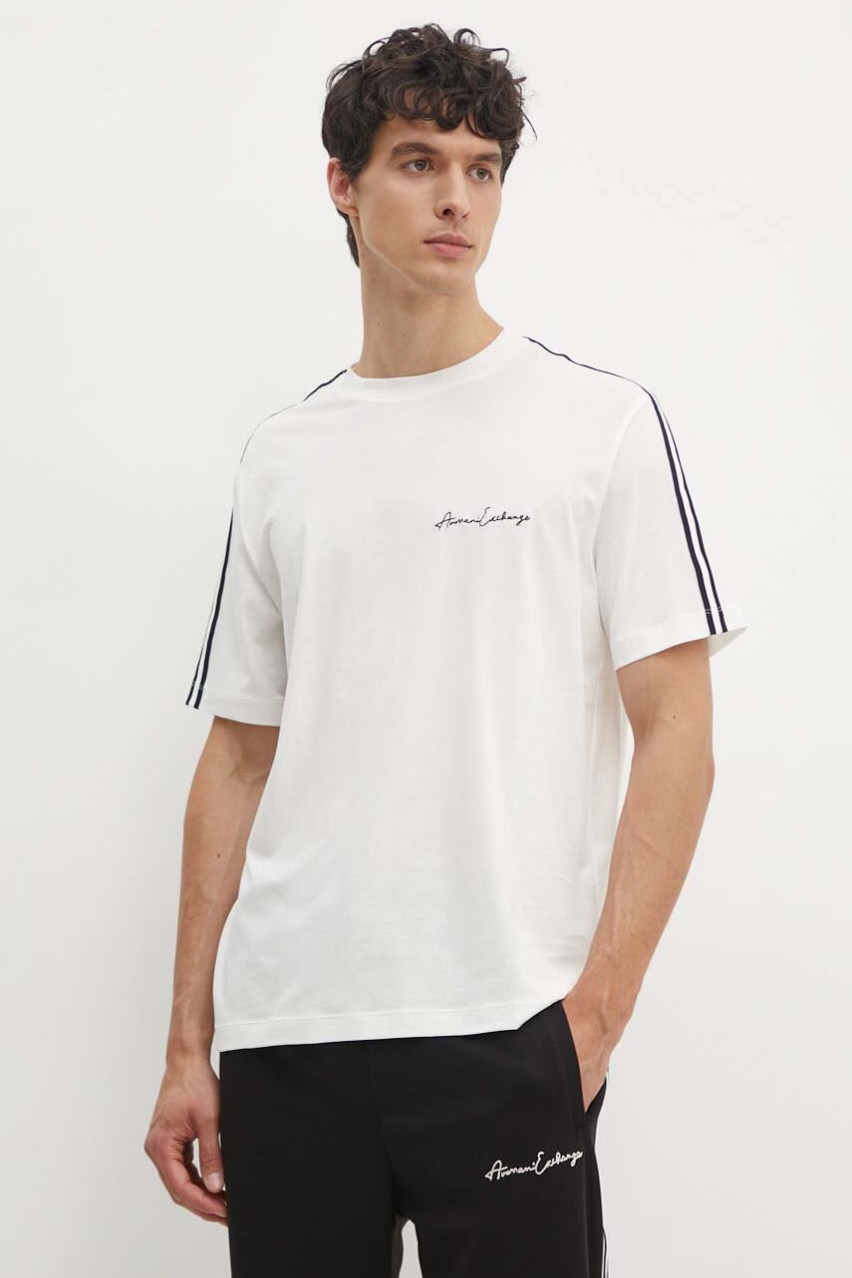 Чоловіча футболка Armani Exchange біла з логотипом