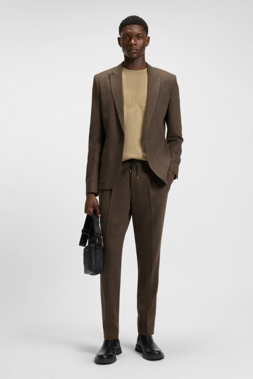 Футболка HUGO Dinkee Oversize бежева