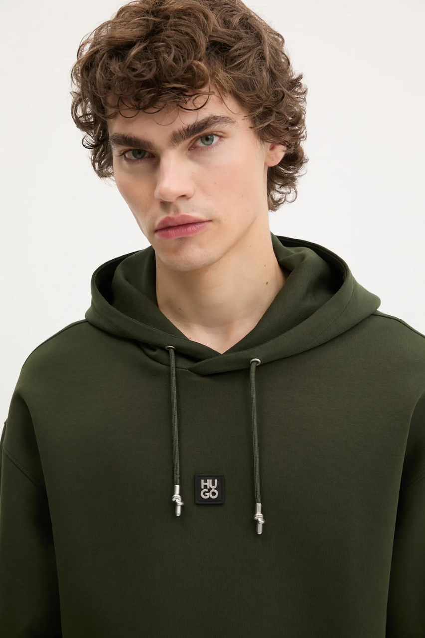 Худи HUGO Dargenhood зелёный