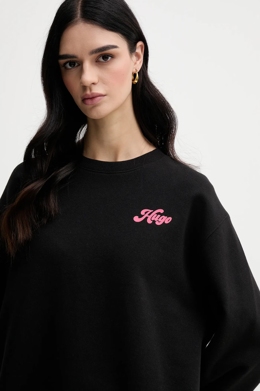 Жіночий чорний світшот HUGO Classic Crew_4 50540925