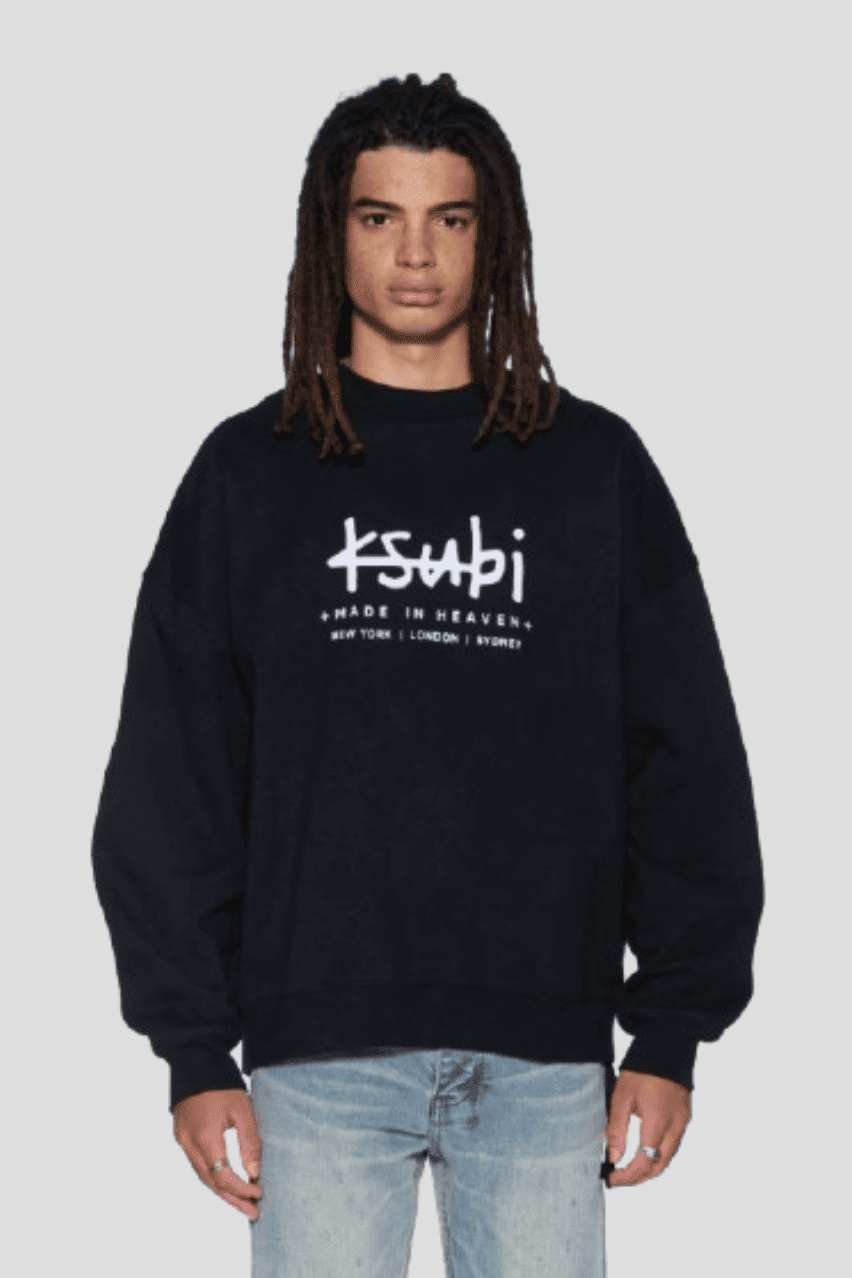 Купити чорний чоловічий світшот Ksubi