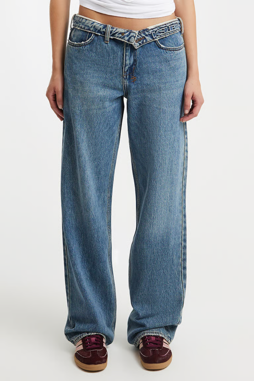 Женские джинсы Ksubi Low Rider Flip Jean синие