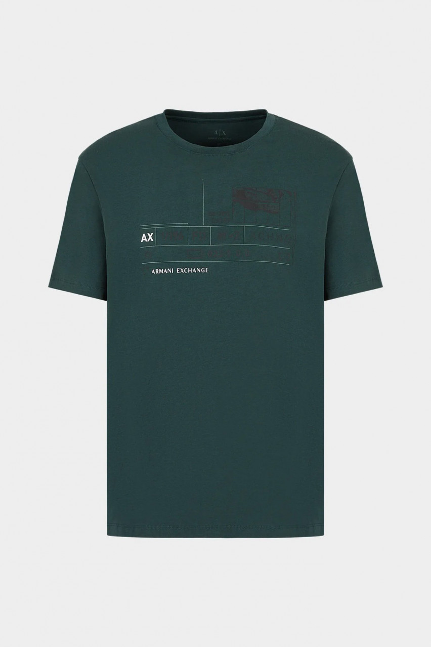 Зелёная футболка Armani Exchange