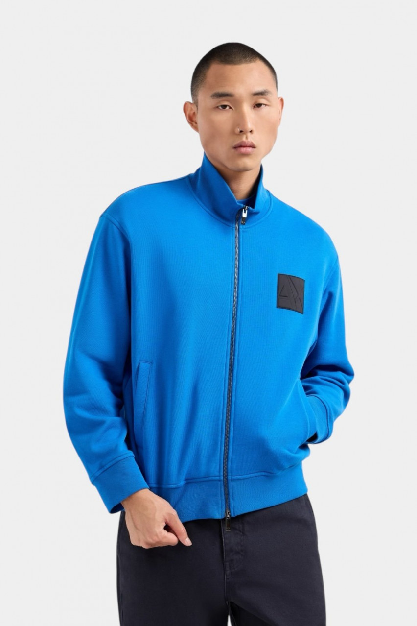Синя олімпійка з французького трикотажу 6DZMJJ ZJ4XZ 15DS Armani Exchange