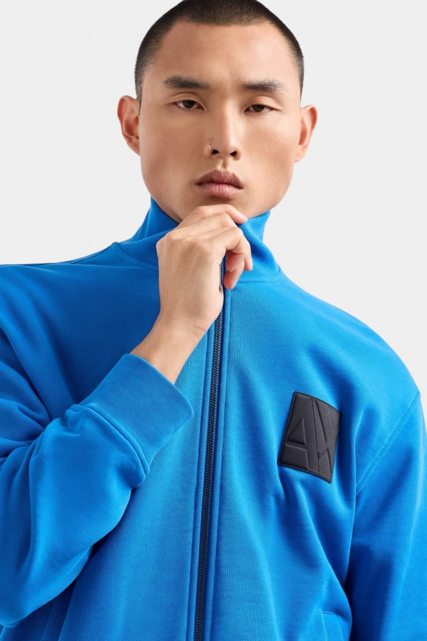 Синя олімпійка з французького трикотажу 6DZMJJ ZJ4XZ 15DS Armani Exchange