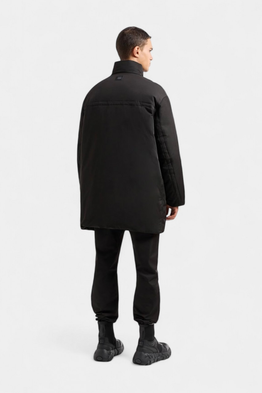 Чорний пуховик на прихованій блискавці XM000034 AF10324 UC001 Armani Exchange