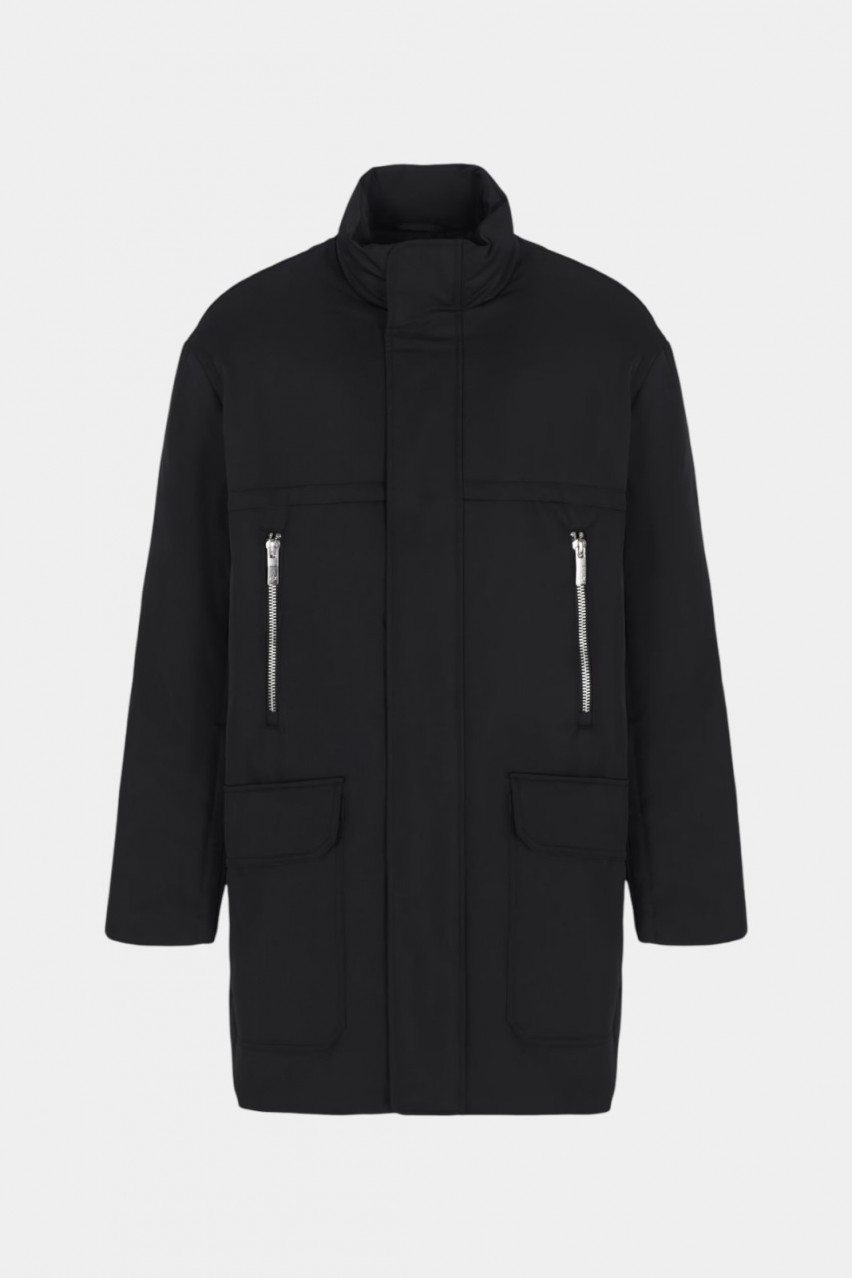 Чорний пуховик на прихованій блискавці XM000034 AF10324 UC001 Armani Exchange