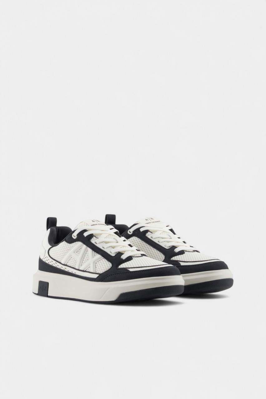 Молочно-синие кеды с логотипом XUX242 XV912 U389 Armani Exchange