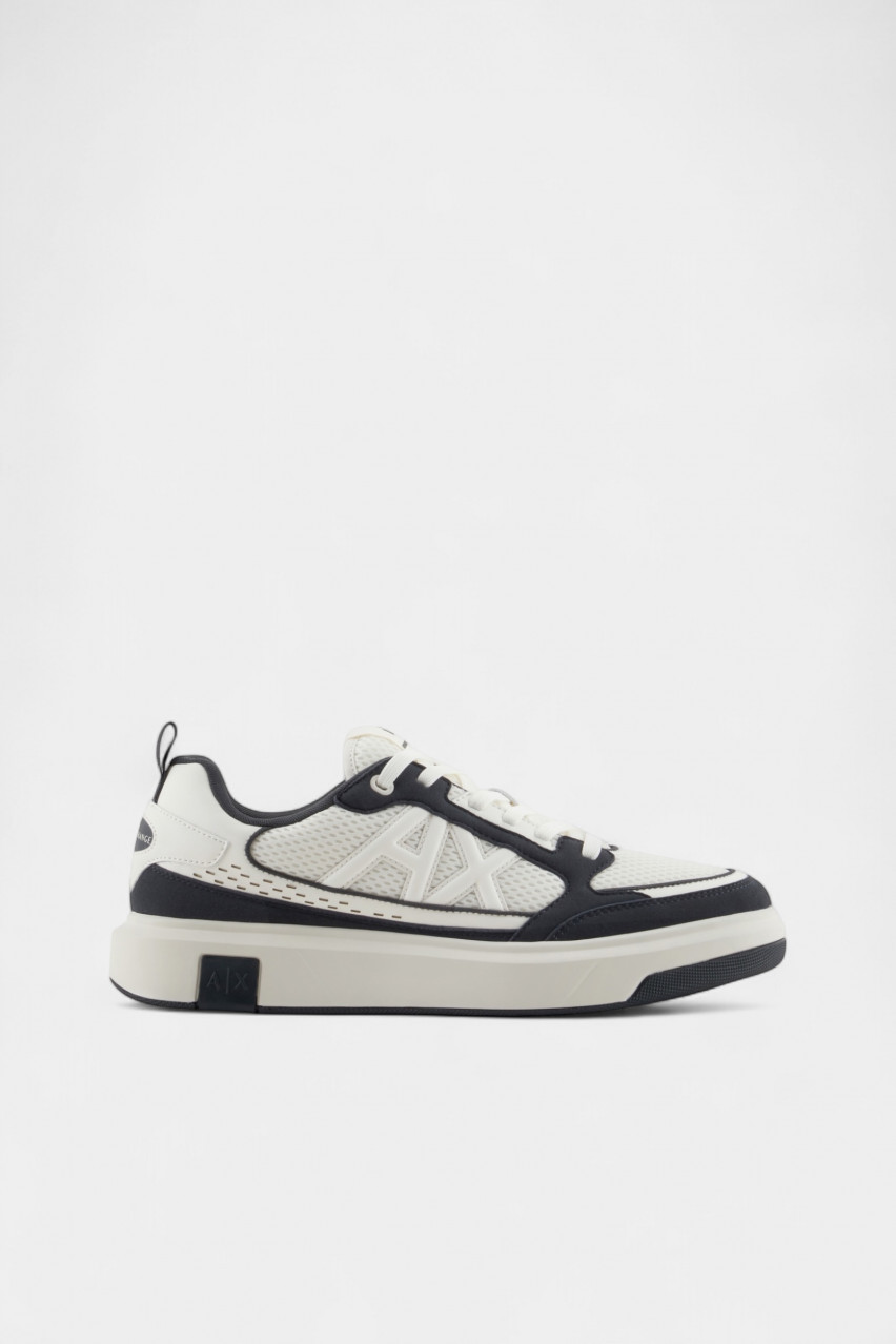 Молочно-синие кеды с логотипом XUX242 XV912 U389 Armani Exchange