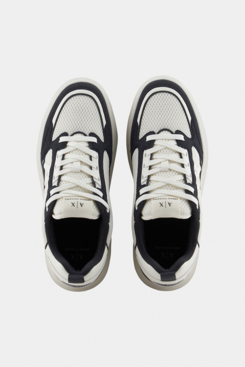 Молочно-синие кеды с логотипом XUX242 XV912 U389 Armani Exchange