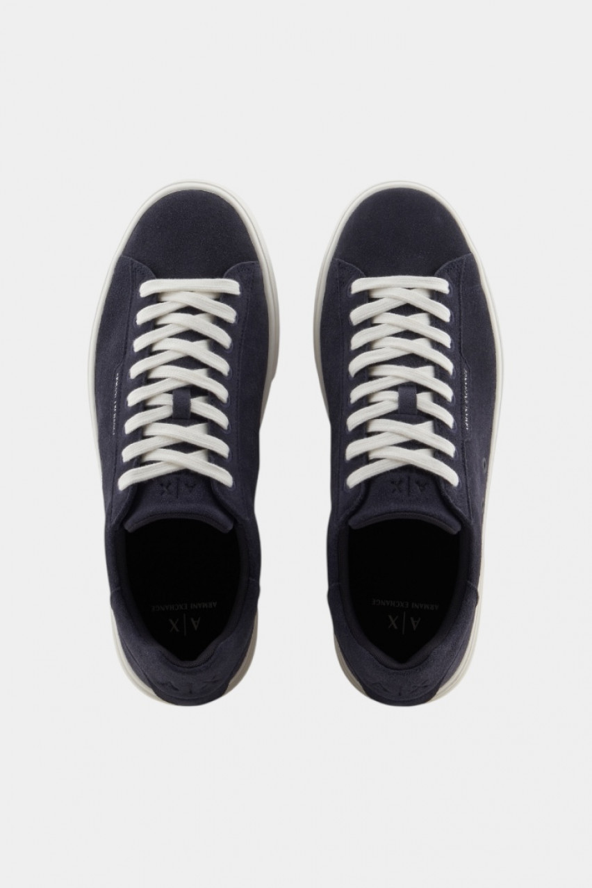 Темно-сині замшеві кеди з логотипом XUX253 XV868 01826 Armani Exchange