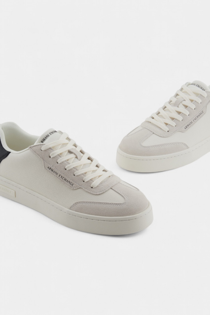 Молочні кеди з контрастними вставками XUX250 XV948 N480 Armani Exchange
