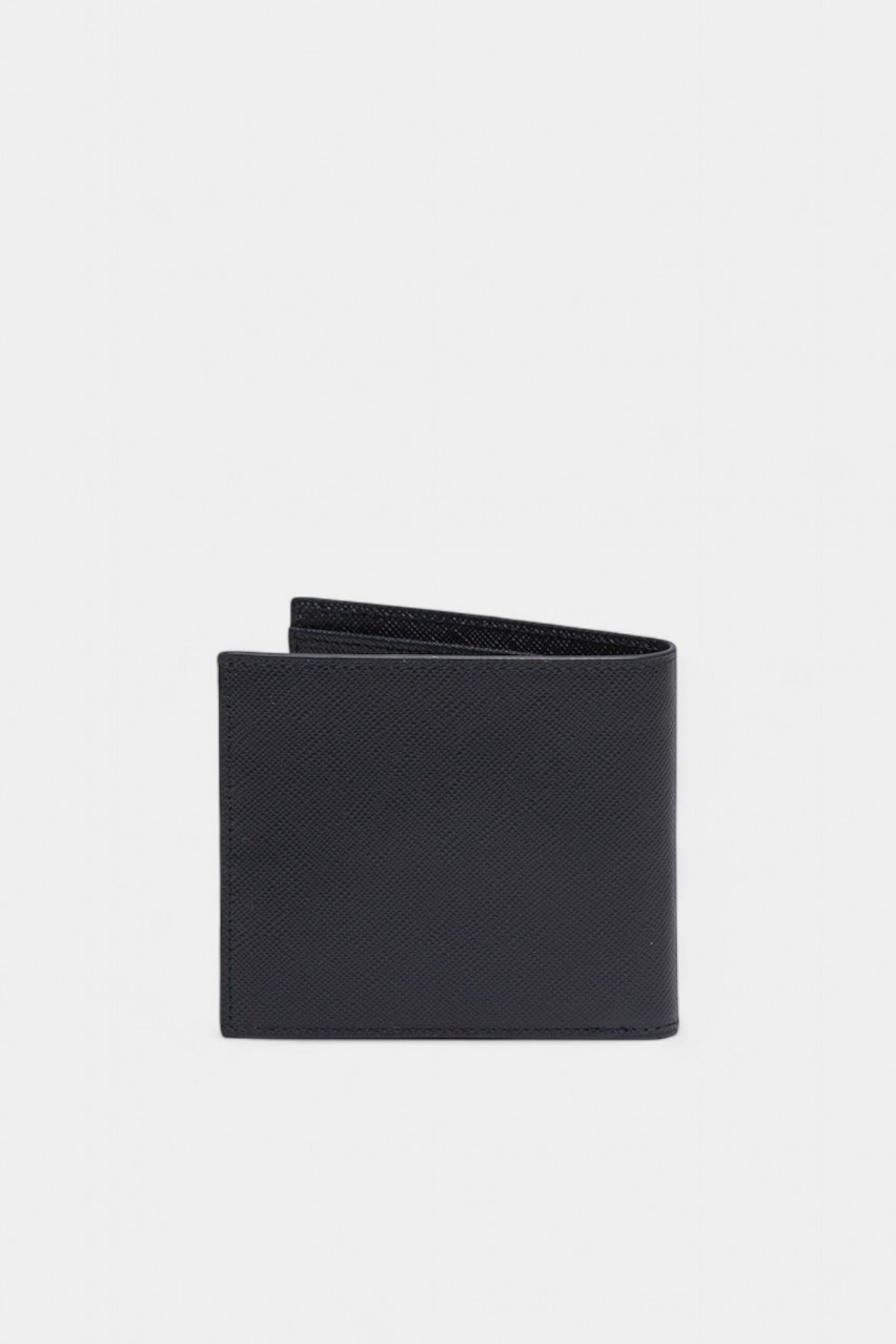 Темно-синій шкіряний гаманець з металевим логотипом XM000168 AF12702 UB101 Armani Exchange