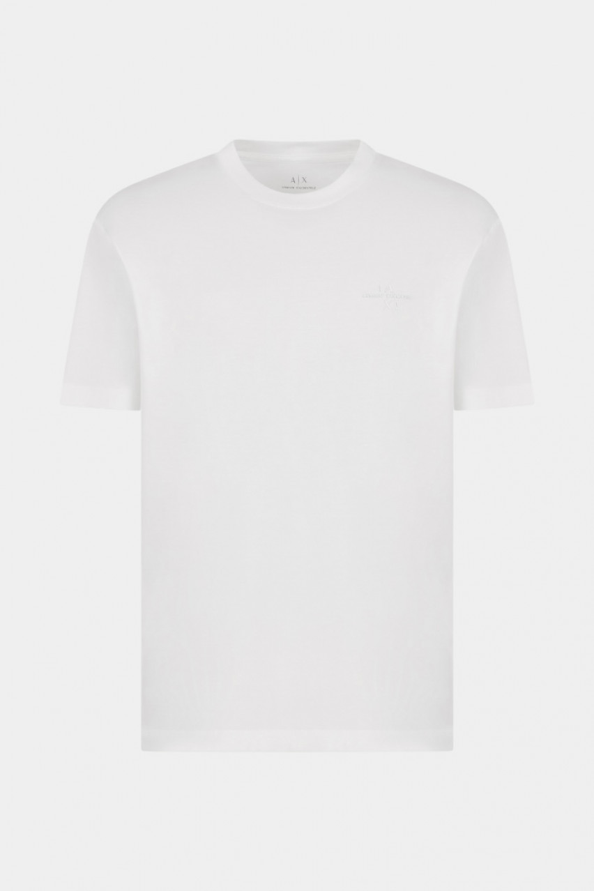 Белая футболка стандартного кроя с логотипом XM000763 AF12308 U0009 Armani Exchange