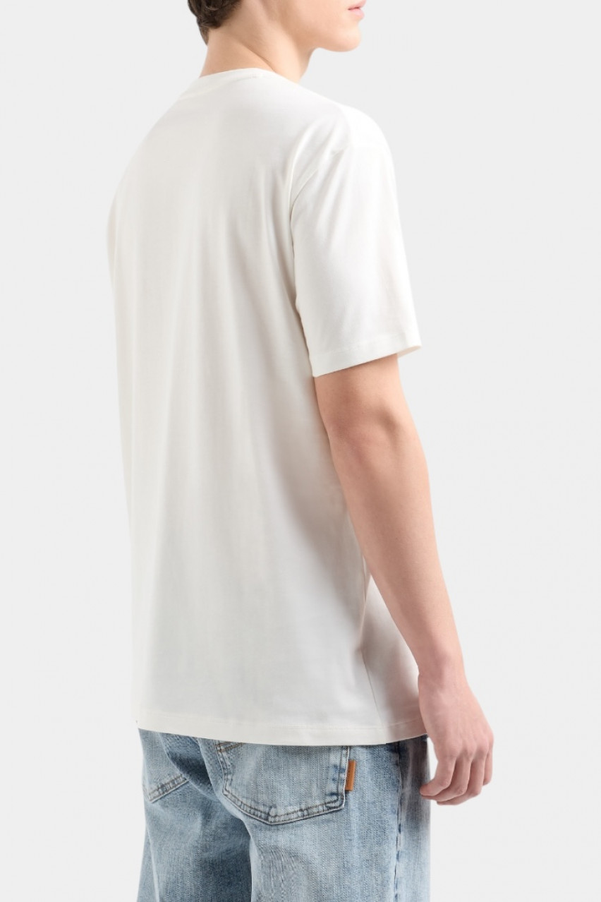 Біла футболка стандартного крою з логотипом XM000550 AF10362 U0009 Armani Exchange