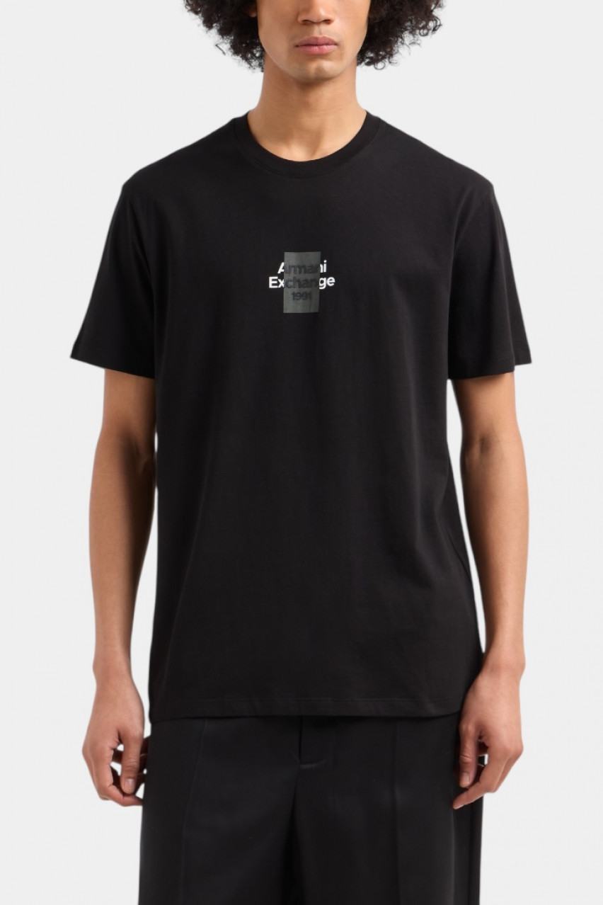 Черная футболка стандартного кроя с логотипом XM000767 AF12308 UC001 Armani Exchange