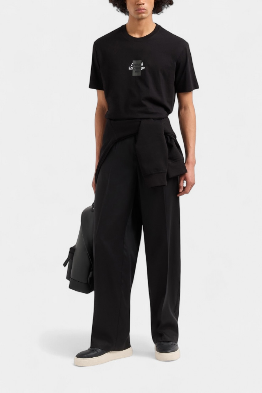 Черная футболка стандартного кроя с логотипом XM000767 AF12308 UC001 Armani Exchange