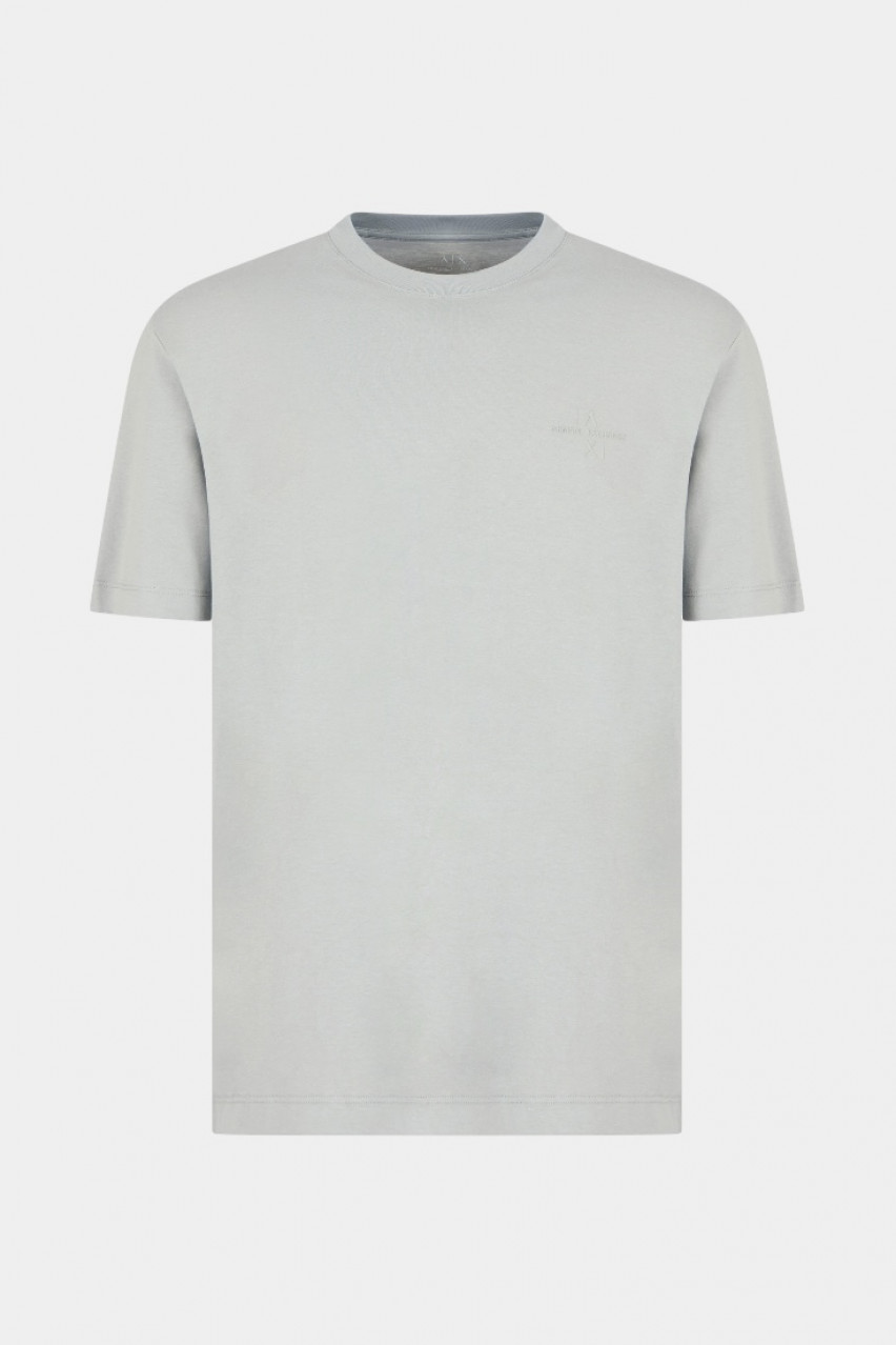 Сіра футболка стандартного крою з логотипом в тон XM000763 AF12308 U8051 Armani Exchange