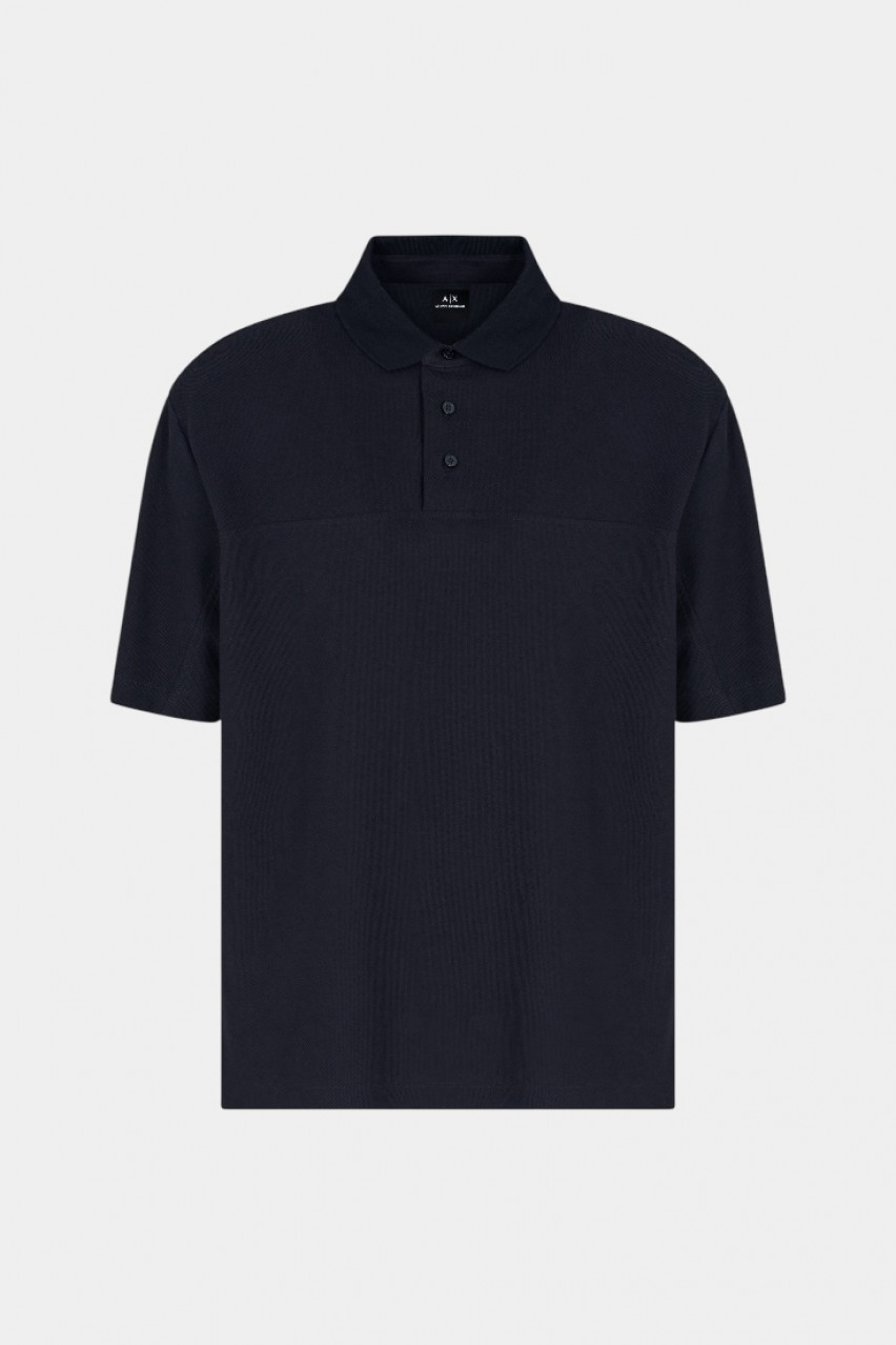 Темно-синє поло прямого крою з бавовни піке XM000357 AF12758 UB101 Armani Exchange