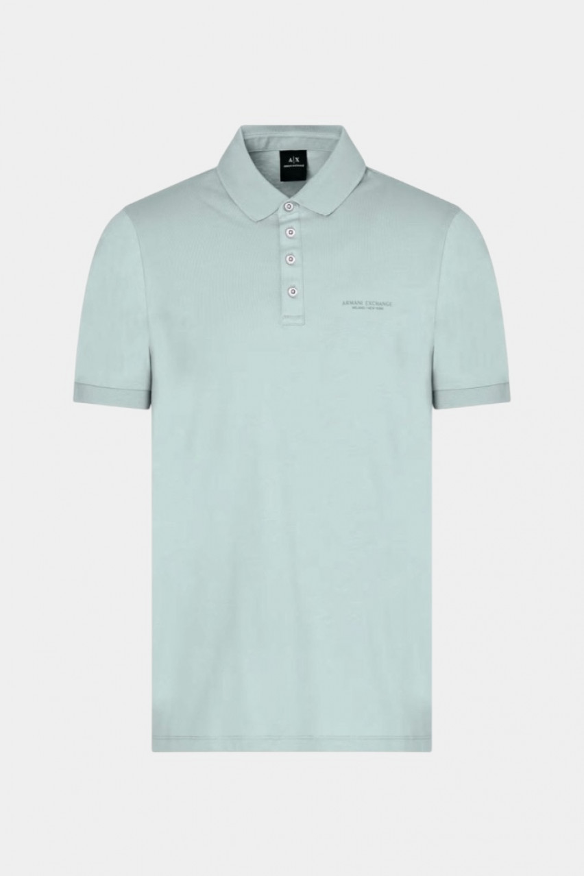 Мятное хлопковое поло 8NZF80 Z8H4Z U9212 Armani Exchange