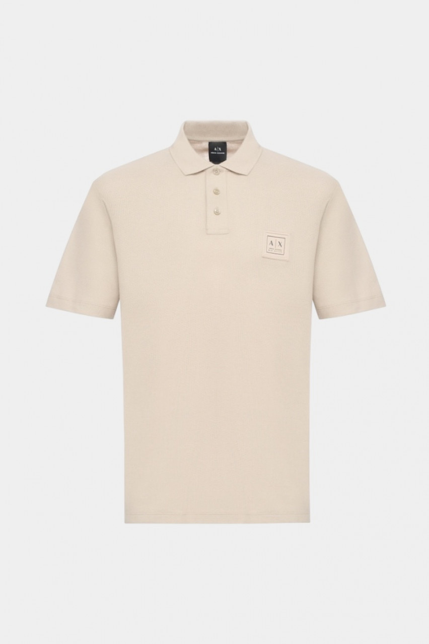 Бежеве поло стандартного крою з нашивкою-логотипом XM000356 AF12758 U6154 Armani Exchange