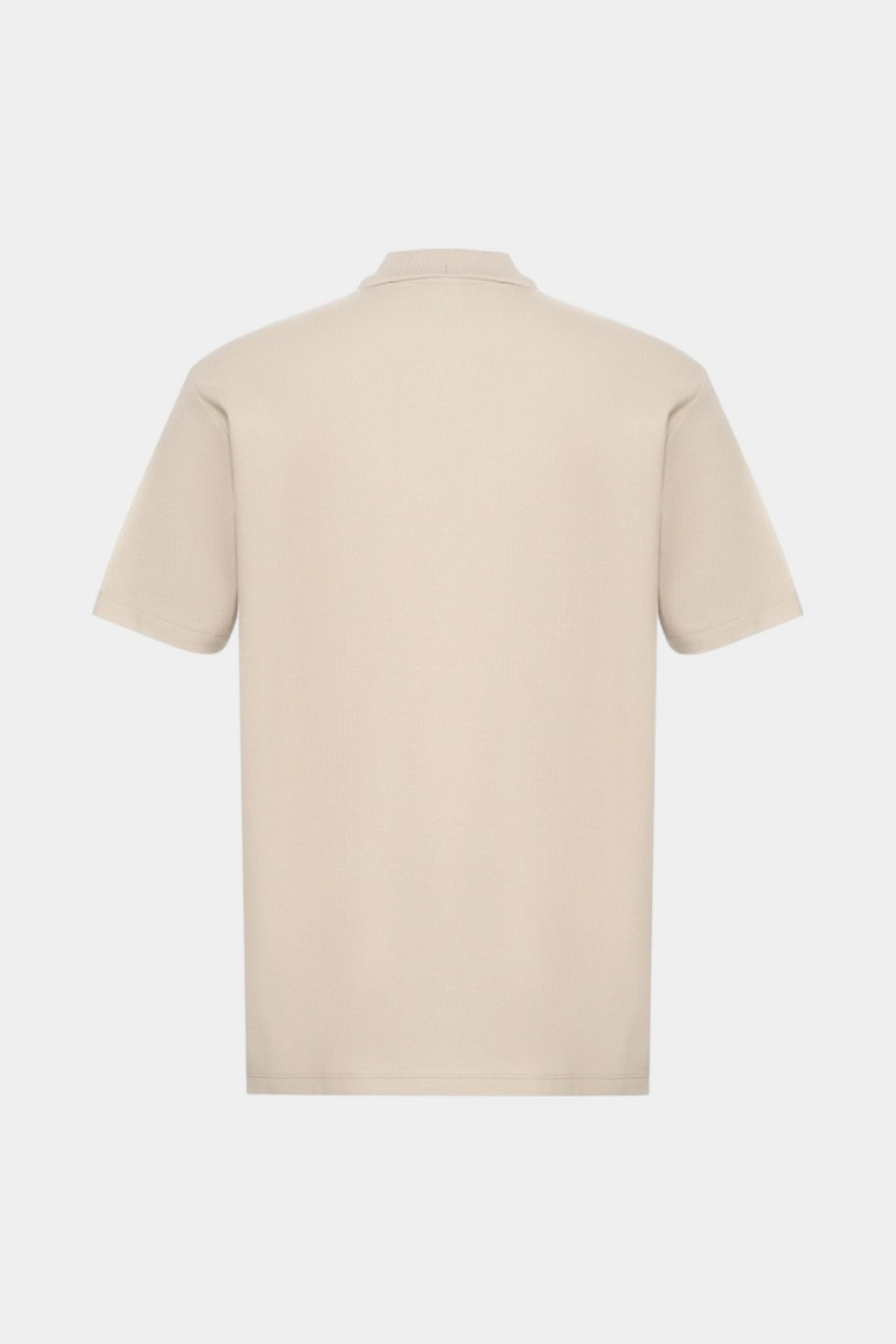 Бежеве поло стандартного крою з нашивкою-логотипом XM000356 AF12758 U6154 Armani Exchange
