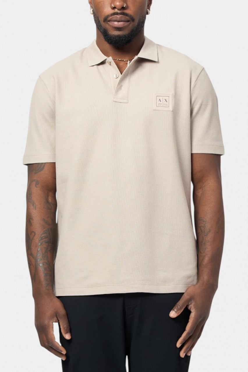 Бежеве поло стандартного крою з нашивкою-логотипом XM000356 AF12758 U6154 Armani Exchange
