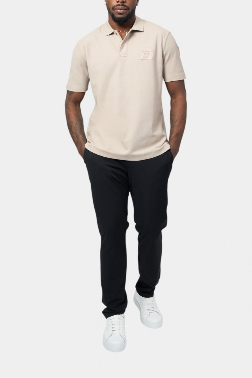 Бежеве поло стандартного крою з нашивкою-логотипом XM000356 AF12758 U6154 Armani Exchange