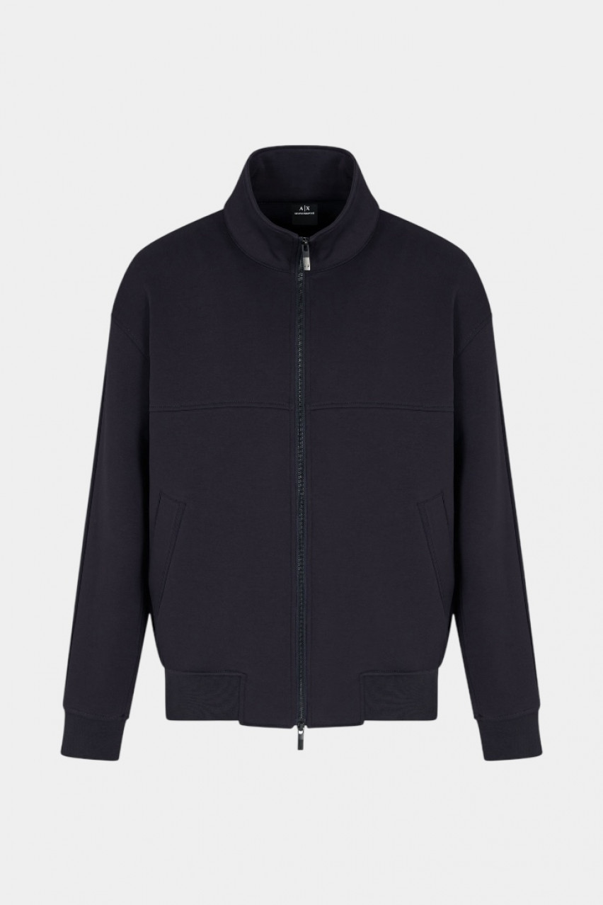 Темно-синій бавовняний світшот на блискавці XM000351 AF10818 UB101 Armani Exchange