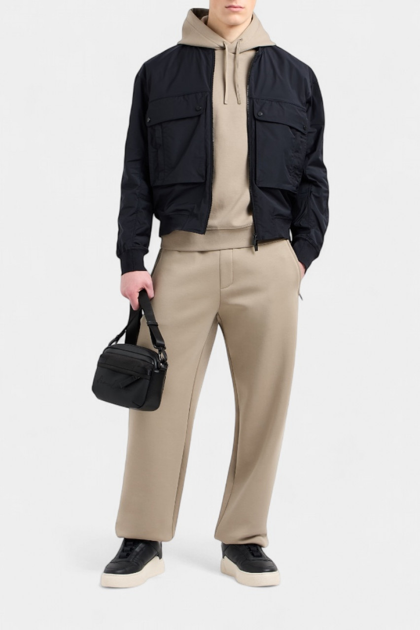 Темно-синій бомбер з накладними кишенями XM000344 AF12283 UB101 Armani Exchange