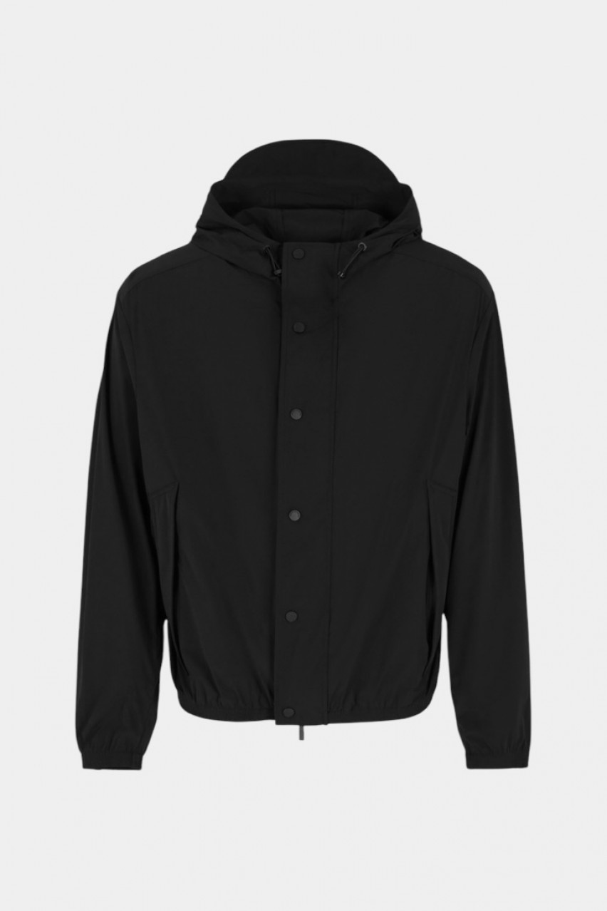 Чорна вітрівка з капюшоном XM000210 AF10357 UC001 Armani Exchange