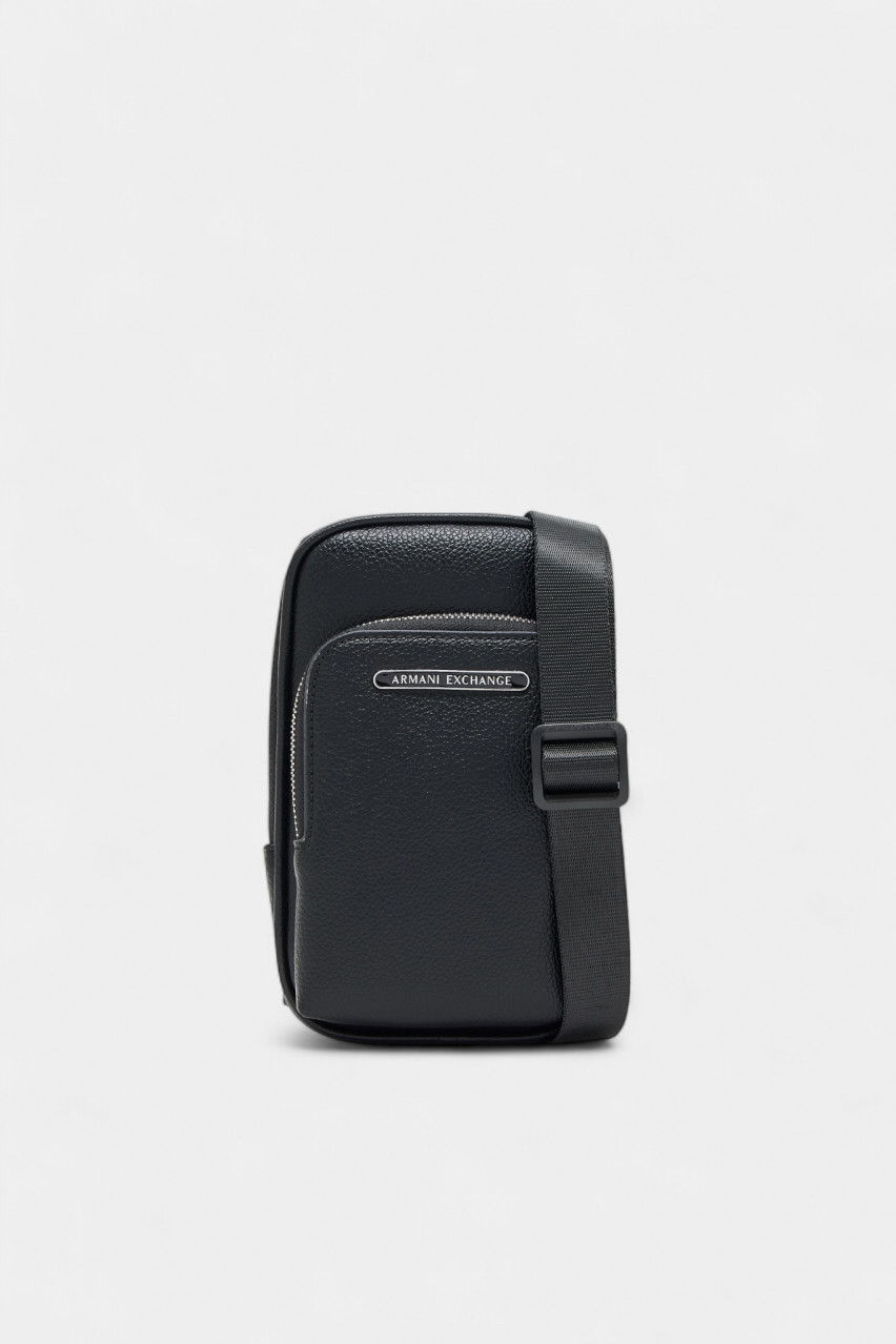 Чорна компактна сумка крос-боді з екошкіри XM001258 AF12134 UC001 Armani Exchange