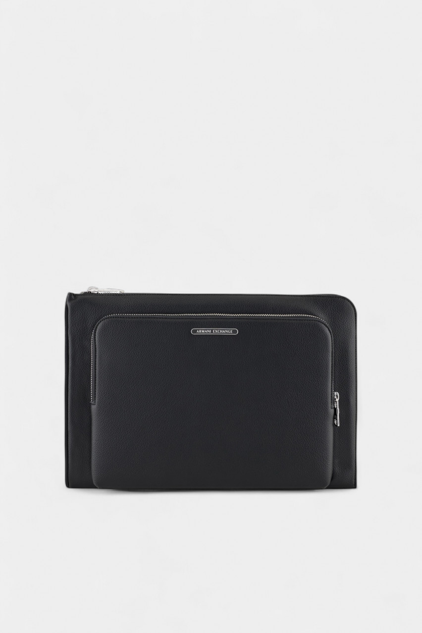 Чорний клатч-месенджер з екошкіри XM001257 AF12134 UC001 Armani Exchange