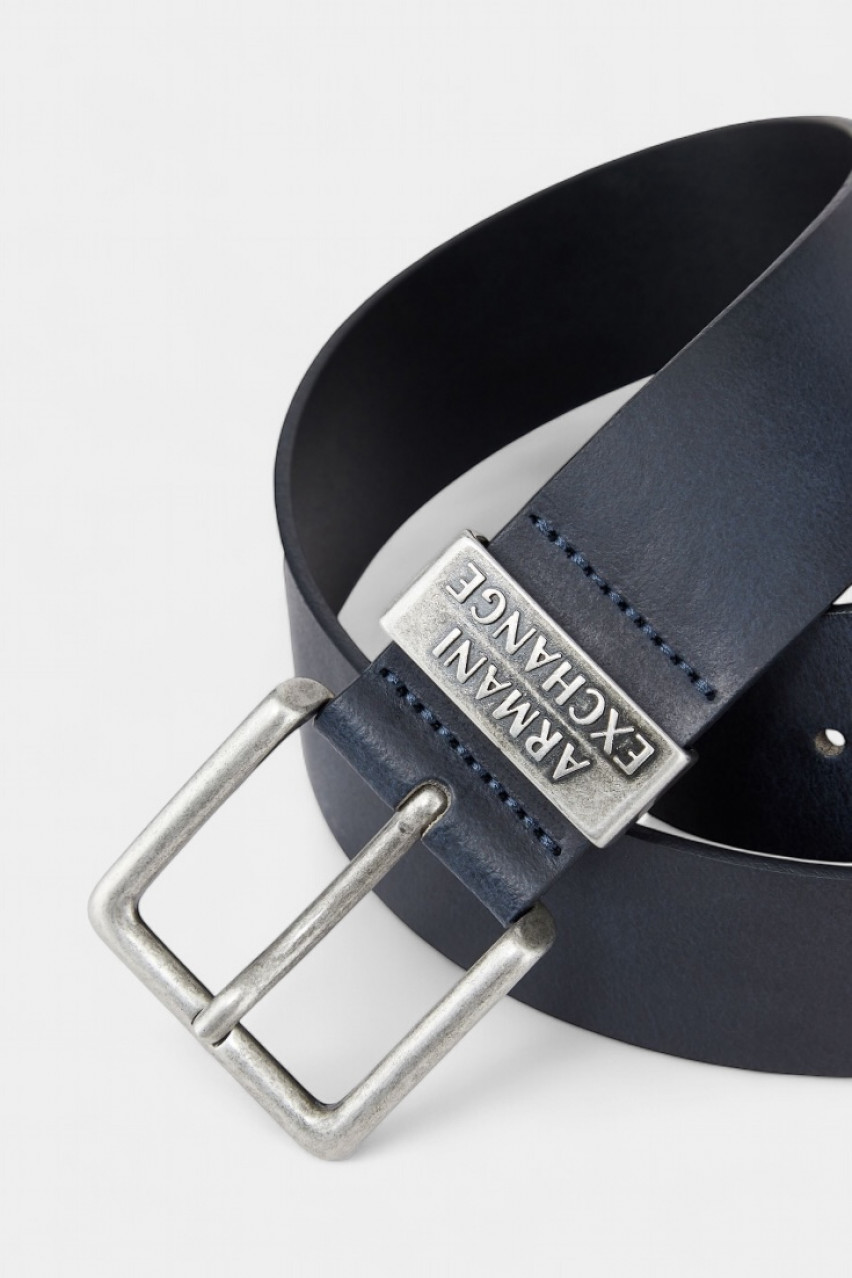 Темно-синій шкіряний ремінь 951186 CC528 00134 Armani Exchange