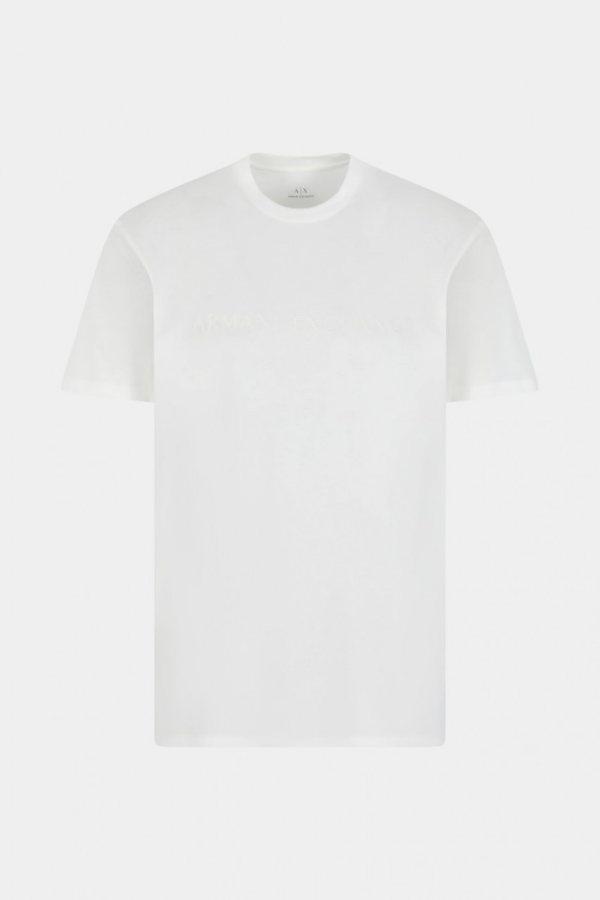 Біла однотонна футболка стандартного крою XM000554 AF10356 U0009 Armani Exchange