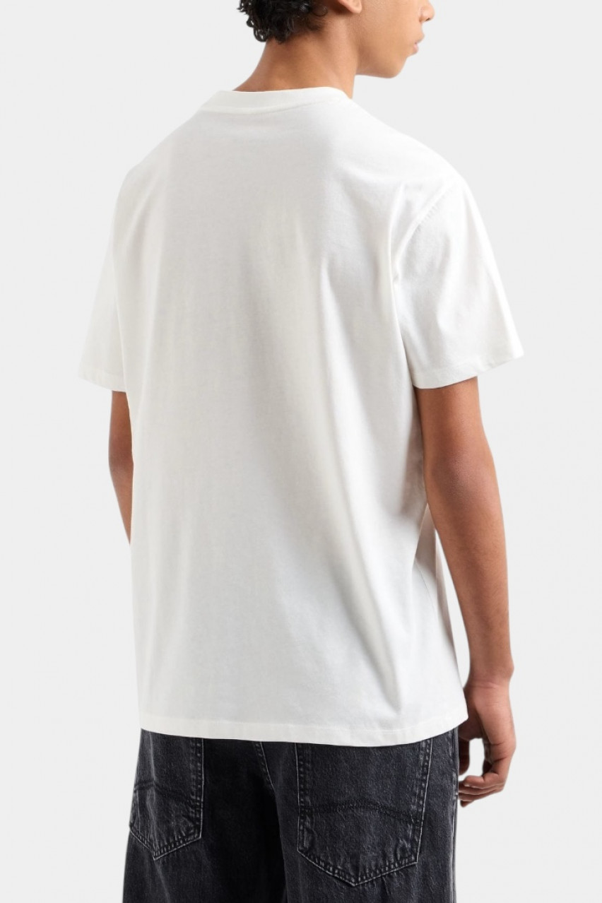 Біла однотонна футболка стандартного крою XM000554 AF10356 U0009 Armani Exchange