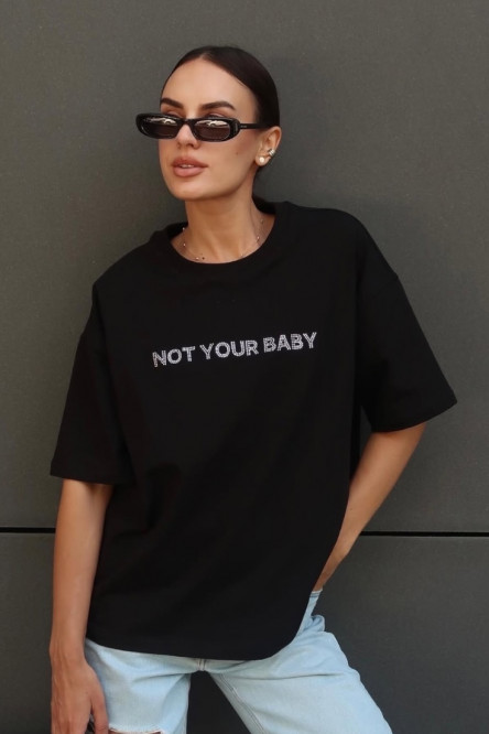 Чорна футболка Not Your Baby