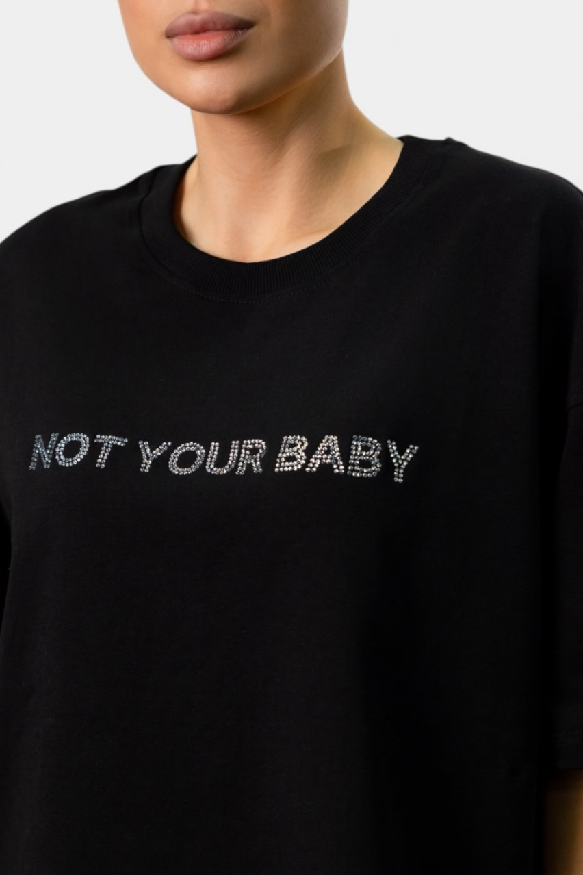 Чорна футболка Not Your Baby BLAZH.