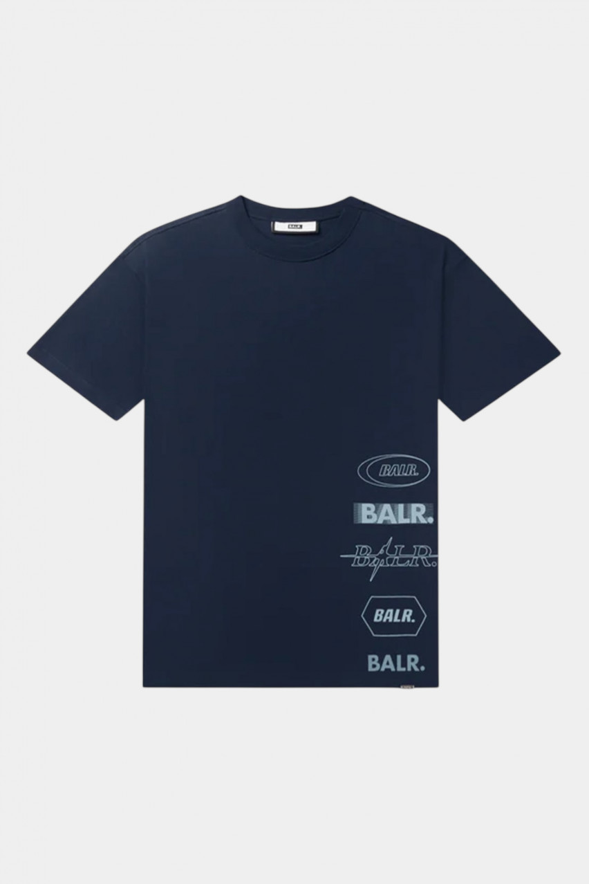 Темно-синяя футболка Tags Box B1112.1302 886 BALR.