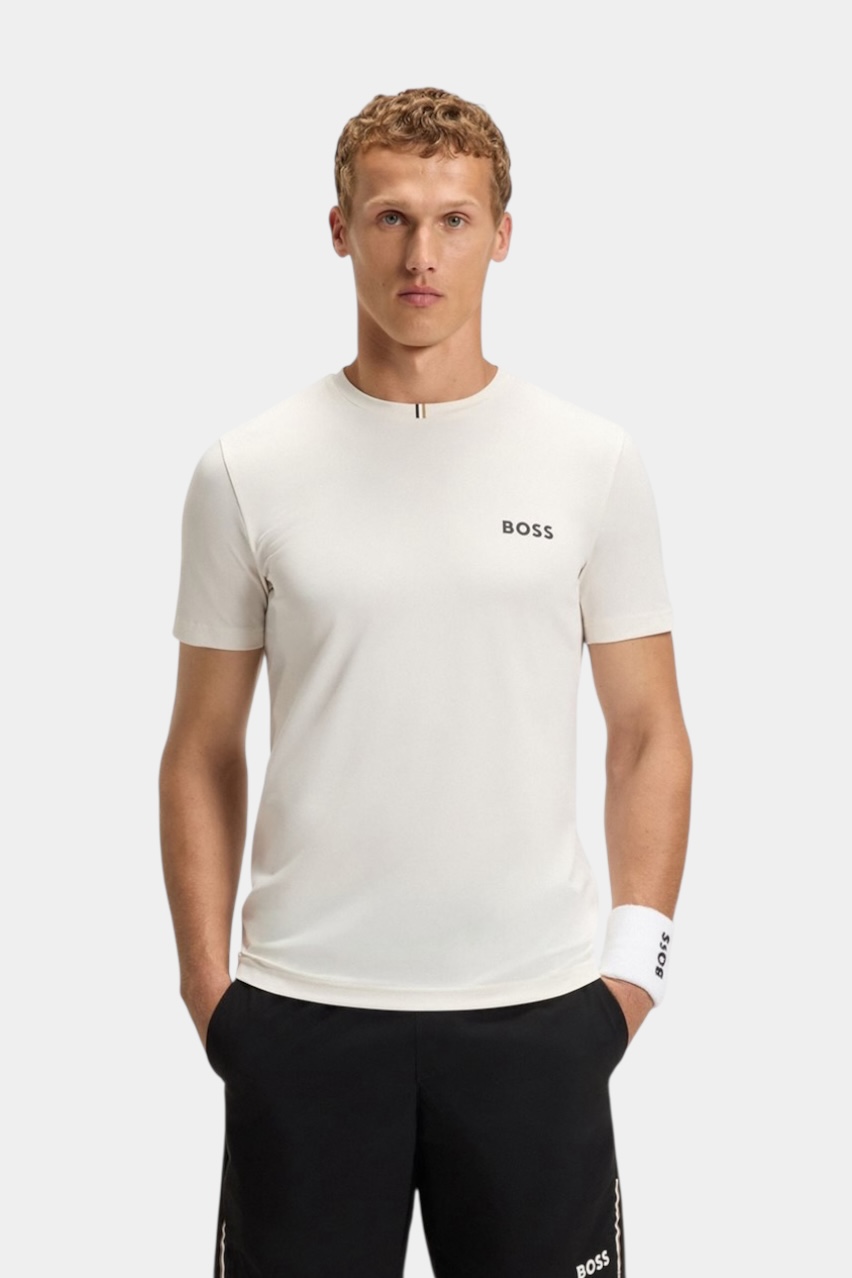 Бежевая футболка Tee TOC с логотипом 50543328 131 BOSS