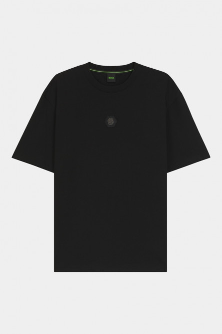 Черная хлопковая футболка Tee Future с монограммным логотипом