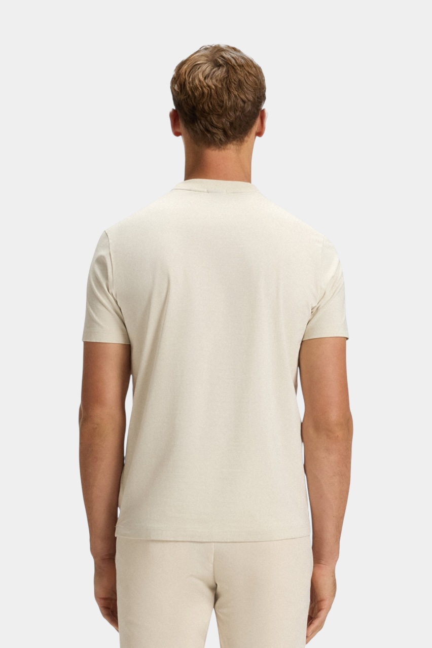 Бежевая футболка Tee из эластичного хлопка 50506373 131 BOSS