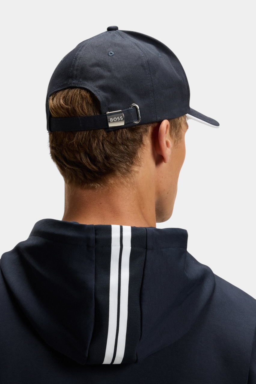 Темно-синее хлопковое худи FZ Hoodie Zone на молнии 50542974 403 BOSS