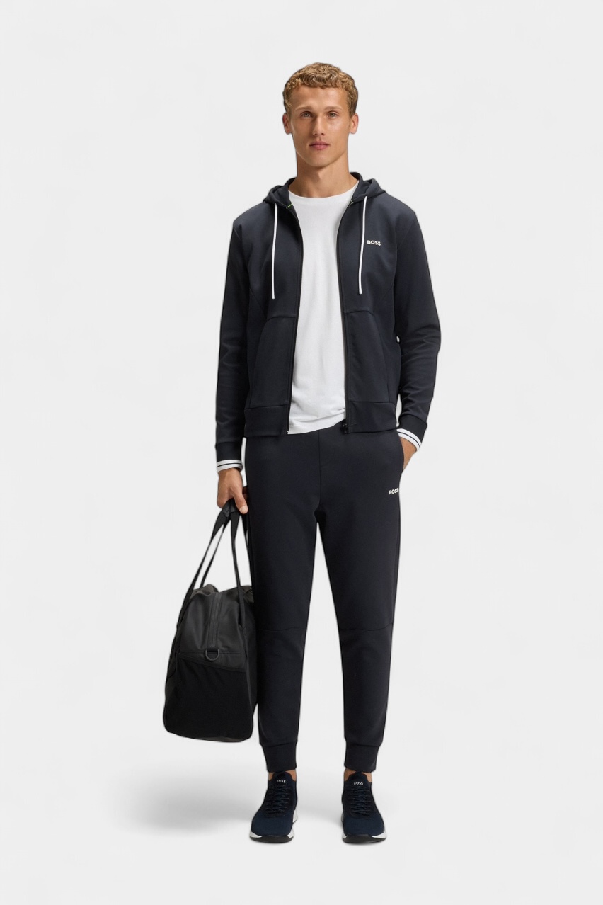Темно-синие хлопковые спортивные штаны Pants Zone 50543070 403 BOSS