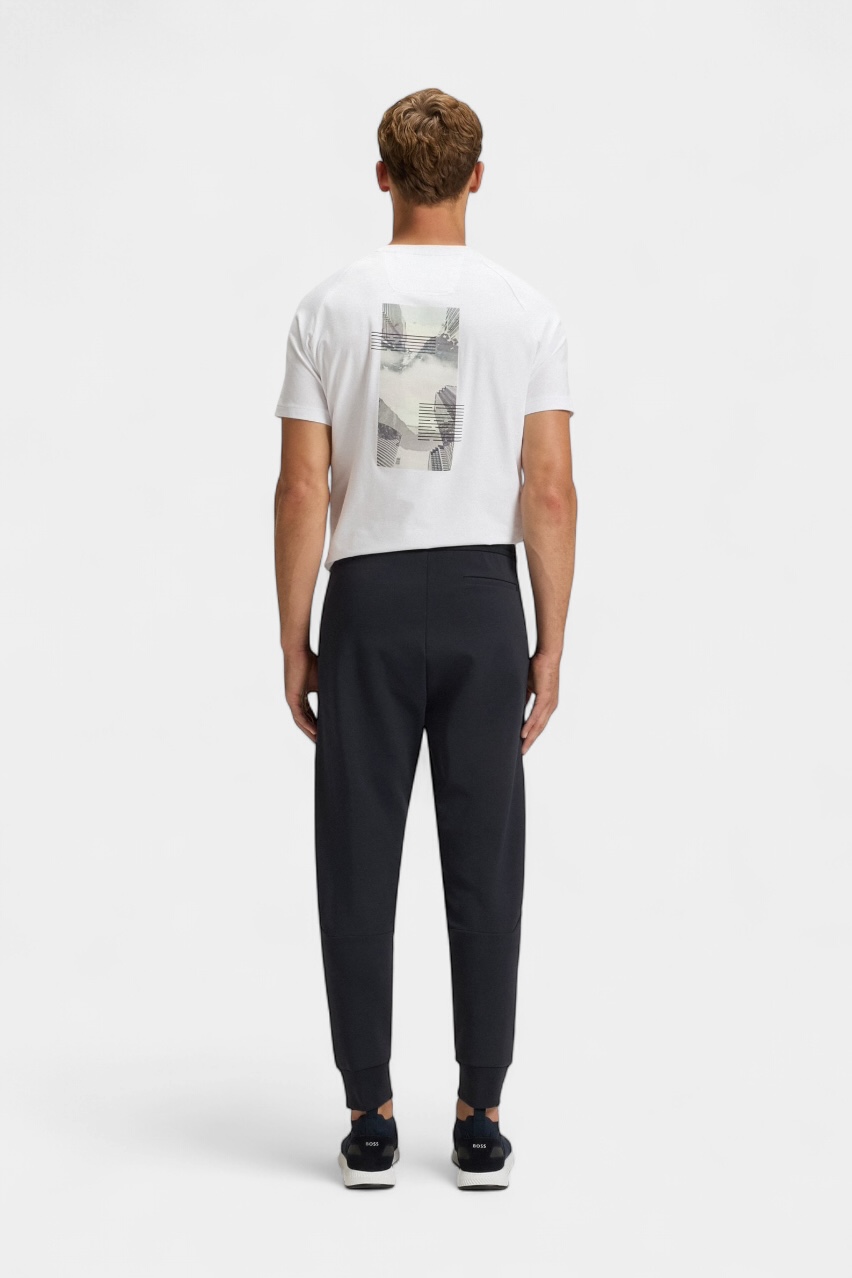 Темно-синие хлопковые спортивные штаны Pants Zone 50543070 403 BOSS